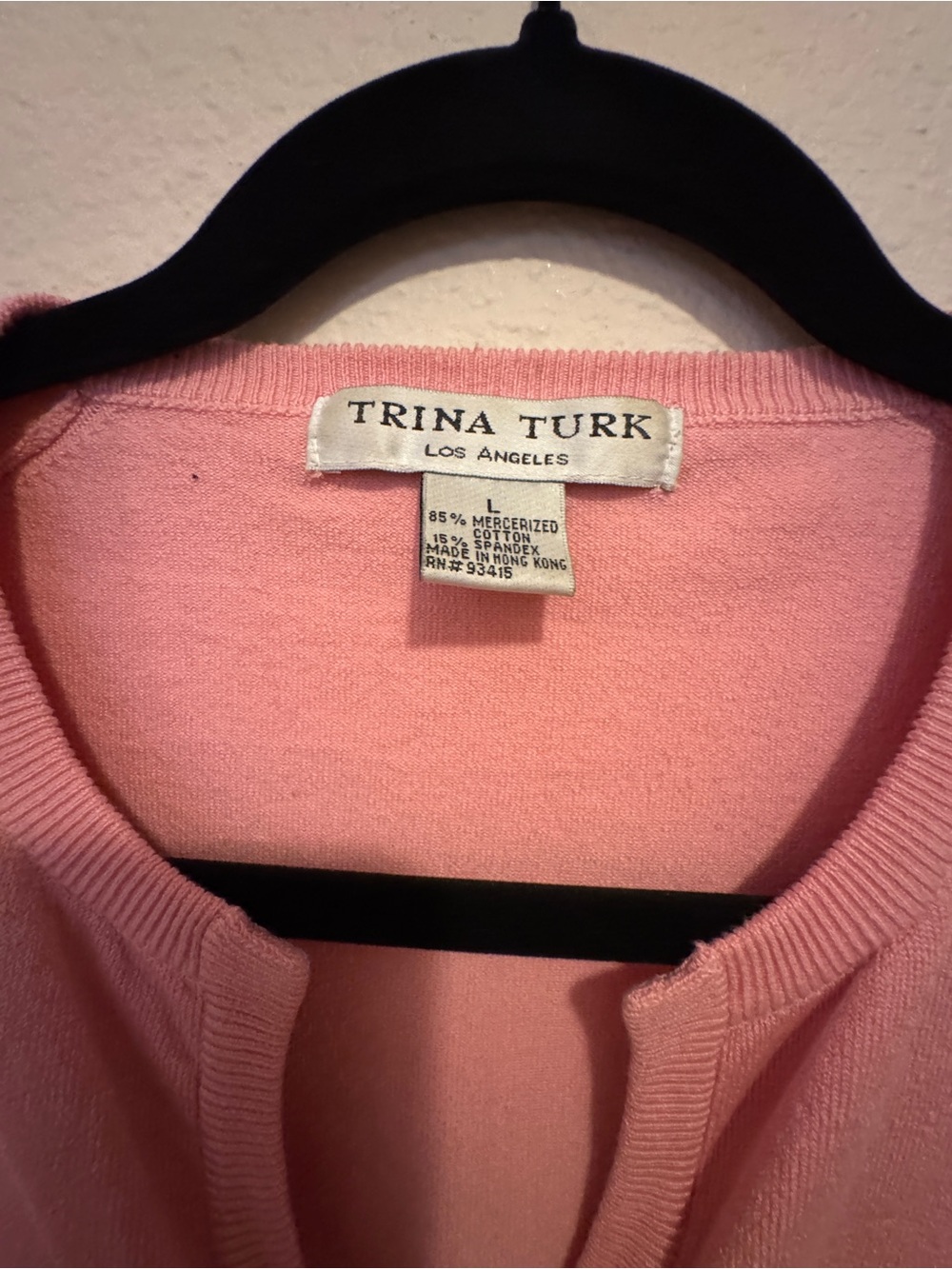 Trina Turk Rose-Pink Button-Front Cardigan - Picture 2 of 6